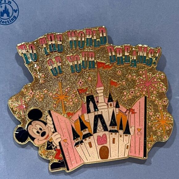 Tokyo Disney Resort To the World of Your Dreams Mickey & Castle Enamel Pin NWT - Picture 1 of 5